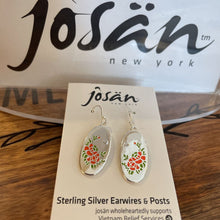 Load image into Gallery viewer, Josan SSW Orange Wild Rose Earrings
