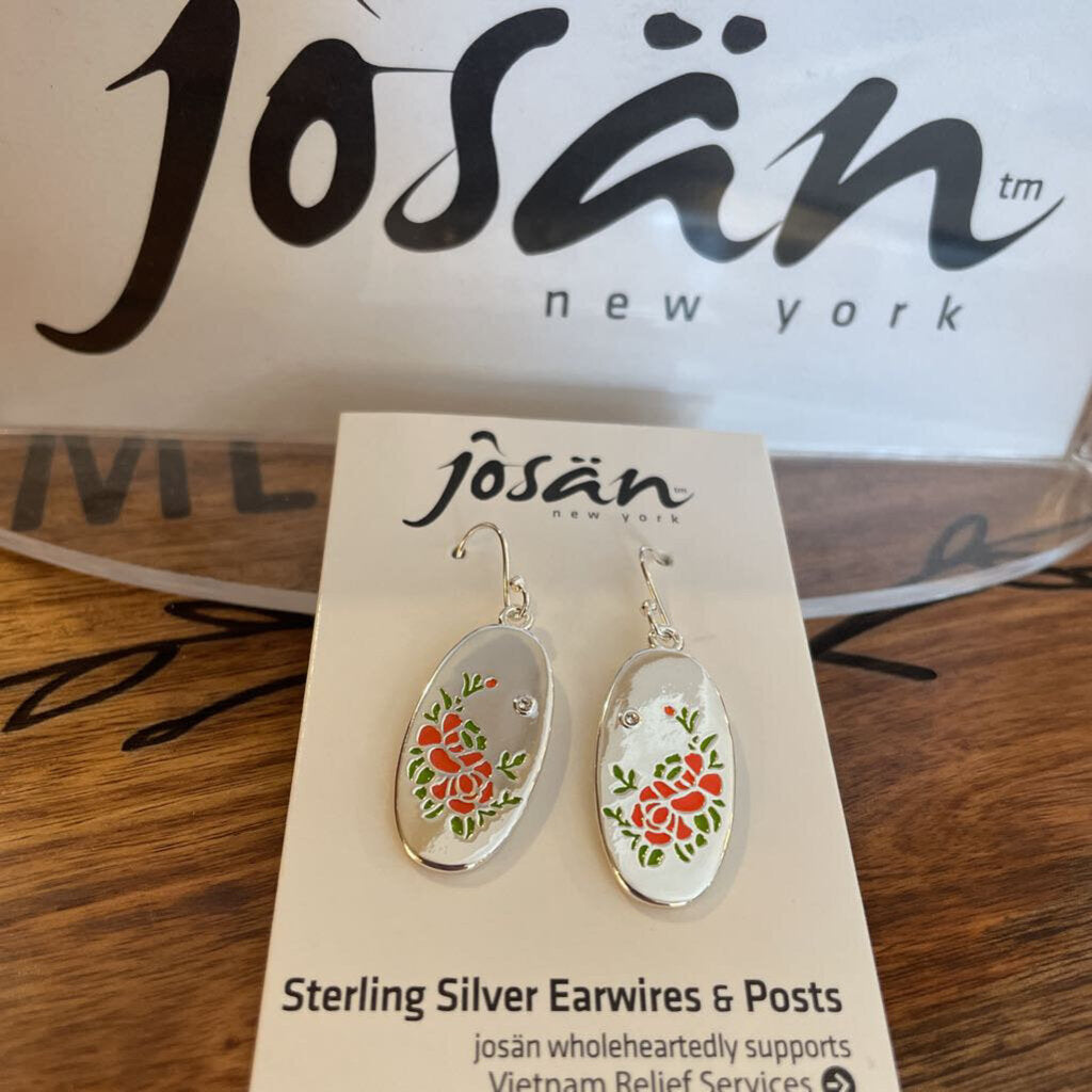 Josan SSW Orange Wild Rose Earrings