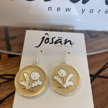 Load image into Gallery viewer, Josan SSW Two Tone Floral Earrings
