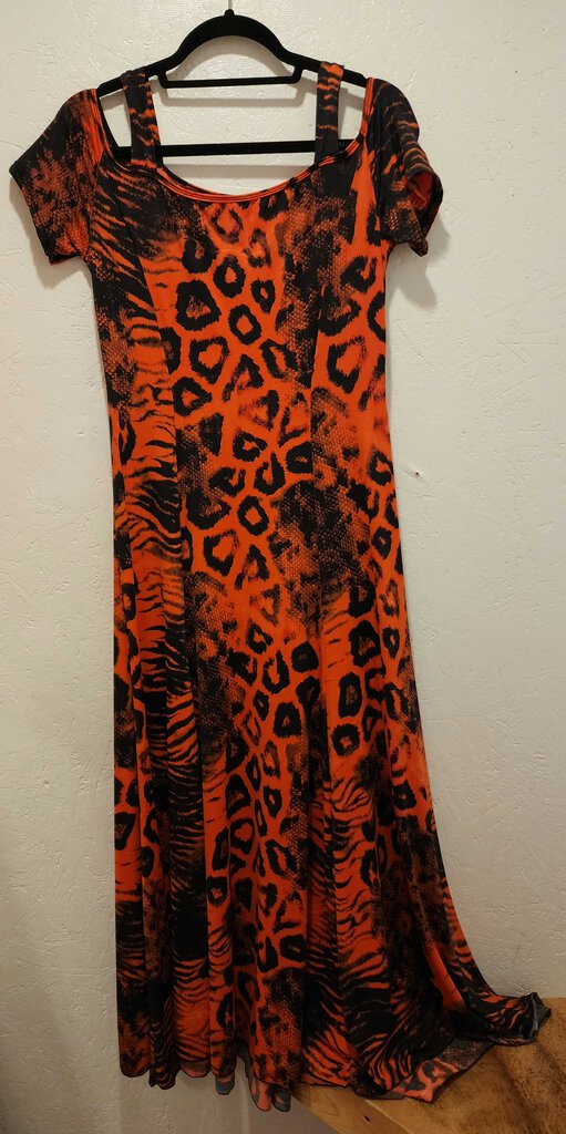 New! Silky Figure Flattering Animal Print Dress Size XXL