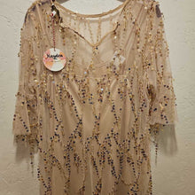 Load image into Gallery viewer, NWT Sequin &amp; Mesh 2PC Dressy Top Size L
