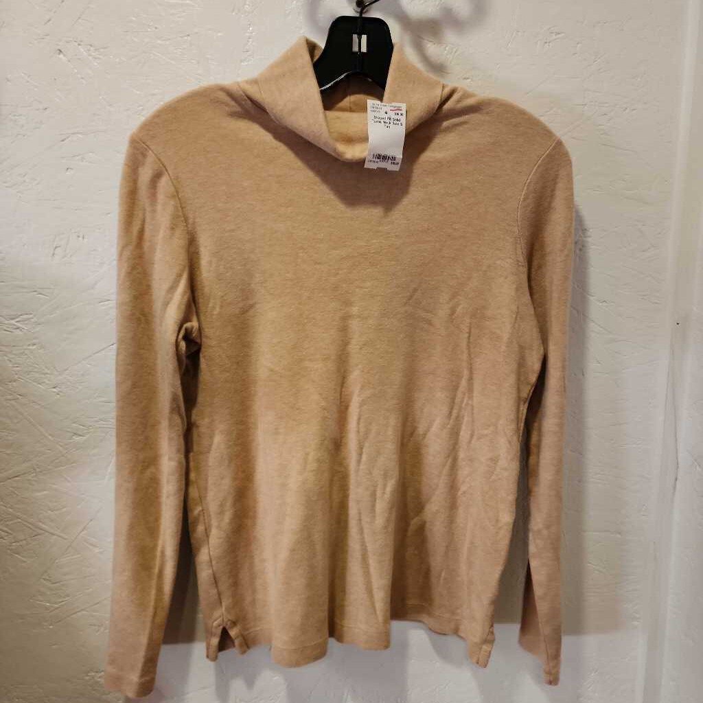 Shaped Fit Solid Turtle Neck Size S