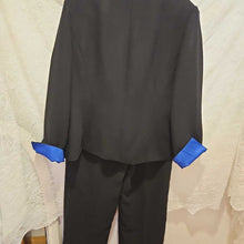 Load image into Gallery viewer, NWT 3PC Satin Trimmed Blazer w/ Satin Shell &amp; Dress Pants Set Size 14
