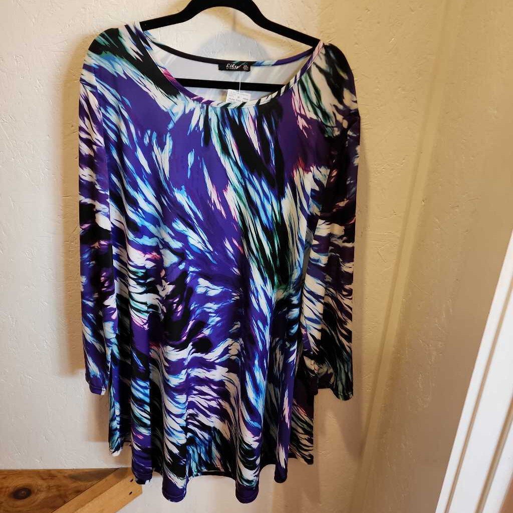 Water Color Print Tunic/Dress Size 3X