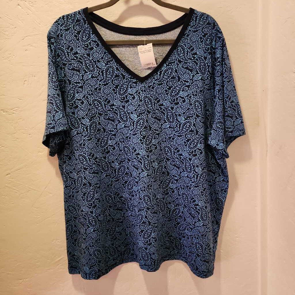 Relaxed Fit Paisley Top Size 2X