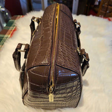 Load image into Gallery viewer, NWT Anne Klein Front Runner Dark Chocolate Leather Satchel
