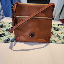 Load image into Gallery viewer, NWT Dooney &amp; Bourke Caramel Pebbled Leather Crossbody w/ Long Removeable Strap
