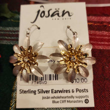 Load image into Gallery viewer, Two Tone Daisy Earrings
